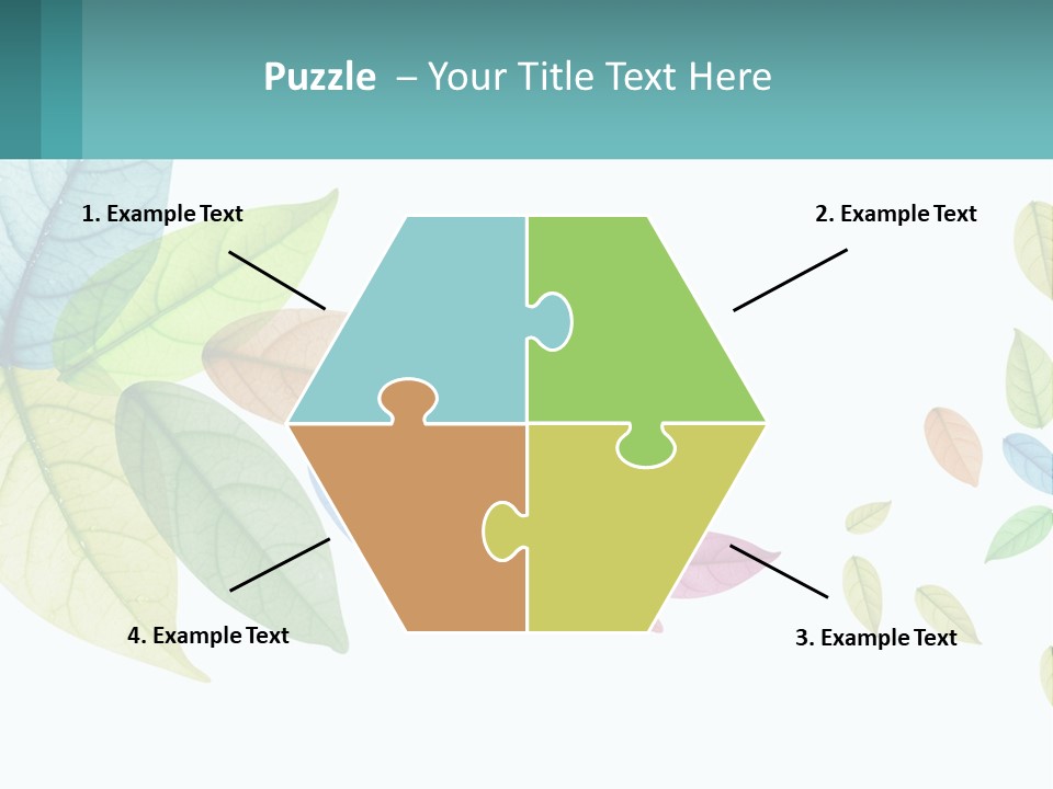 A Colorful Leaf Powerpoint Presentation Is Shown PowerPoint Template