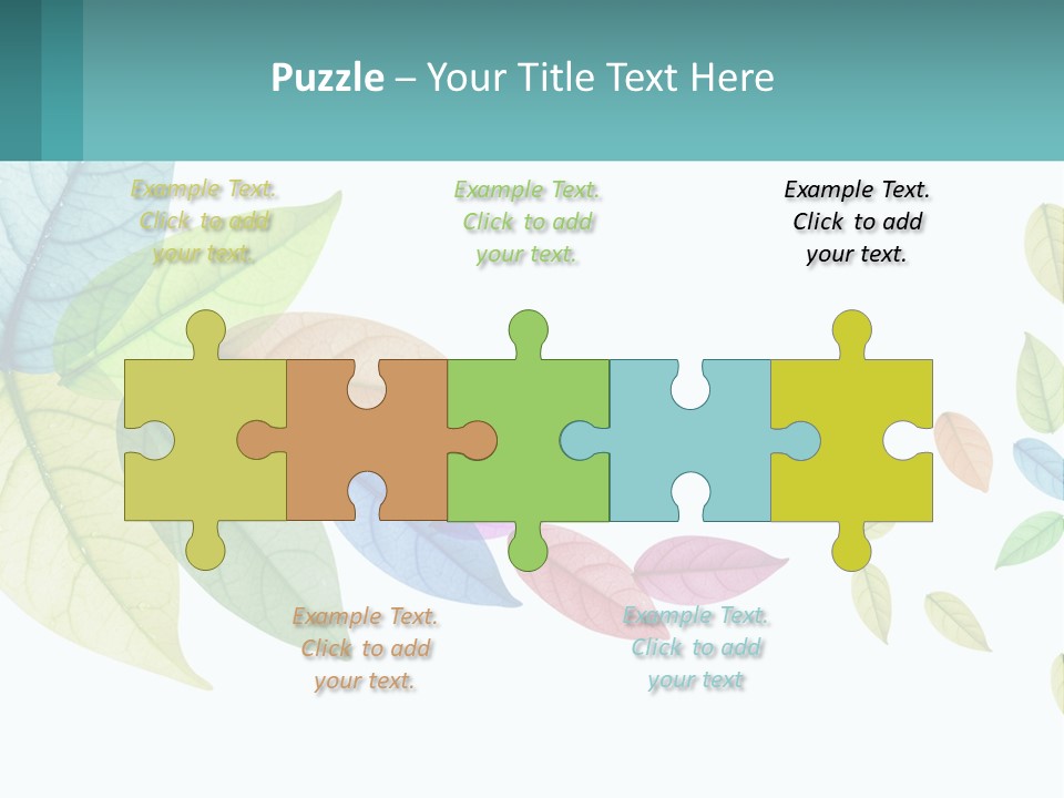 A Colorful Leaf Powerpoint Presentation Is Shown PowerPoint Template