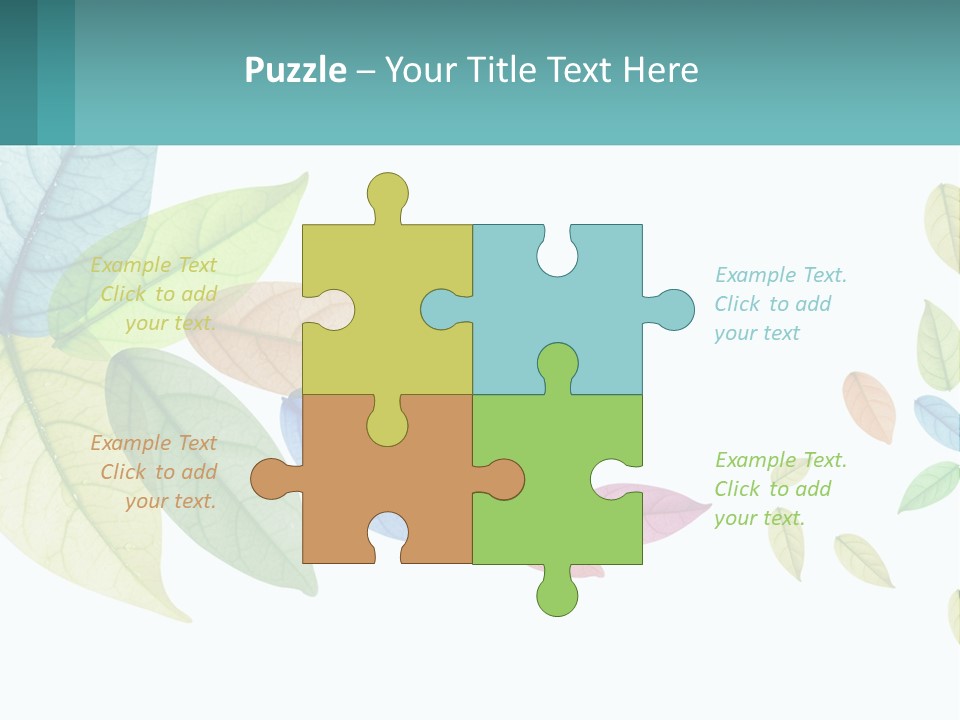 A Colorful Leaf Powerpoint Presentation Is Shown PowerPoint Template