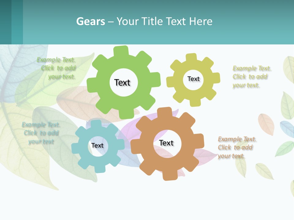 A Colorful Leaf Powerpoint Presentation Is Shown PowerPoint Template