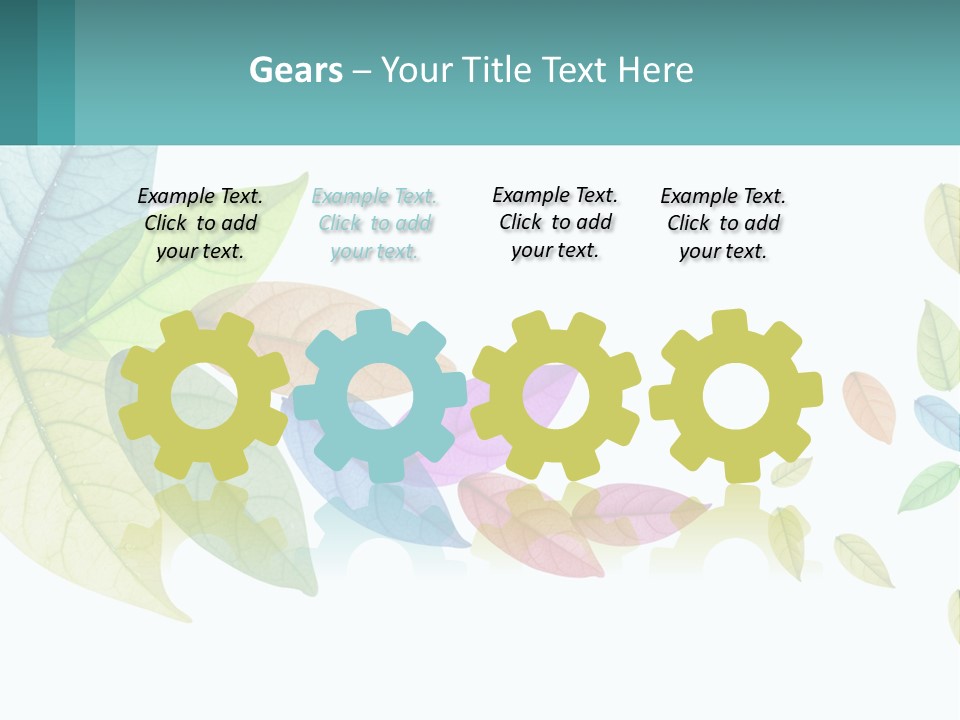 A Colorful Leaf Powerpoint Presentation Is Shown PowerPoint Template