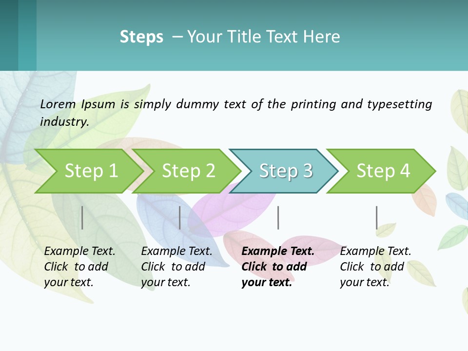 A Colorful Leaf Powerpoint Presentation Is Shown PowerPoint Template