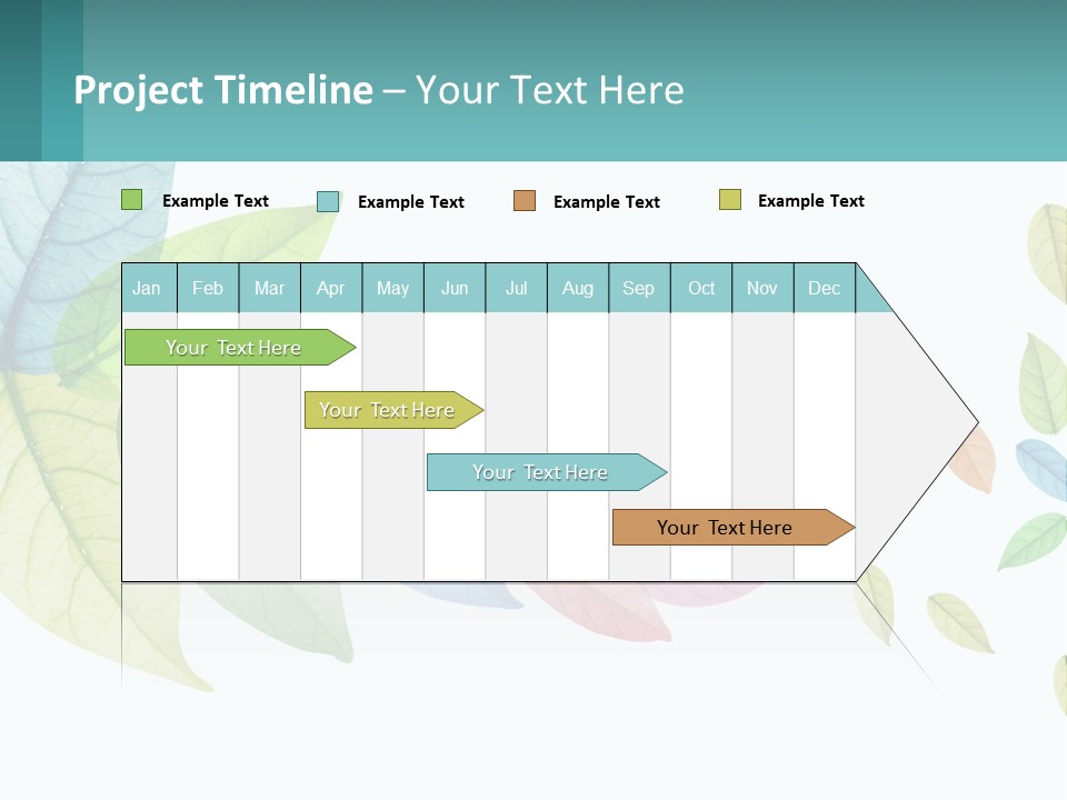 A Colorful Leaf Powerpoint Presentation Is Shown PowerPoint Template
