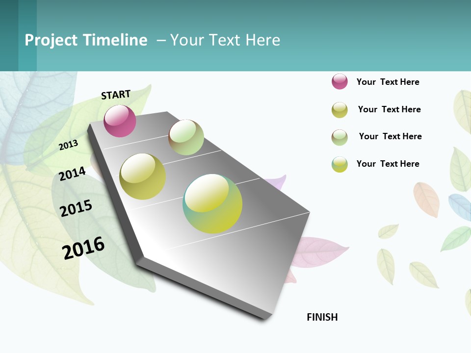 A Colorful Leaf Powerpoint Presentation Is Shown PowerPoint Template