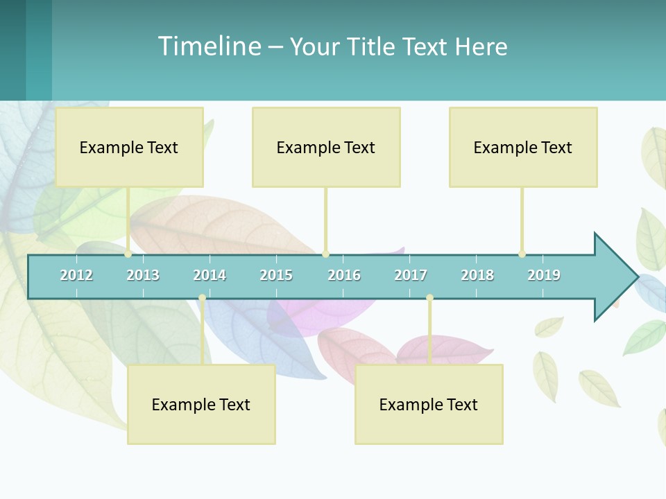 A Colorful Leaf Powerpoint Presentation Is Shown PowerPoint Template