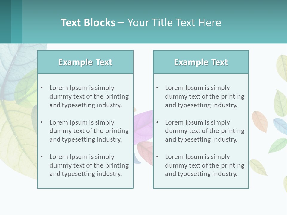 A Colorful Leaf Powerpoint Presentation Is Shown PowerPoint Template