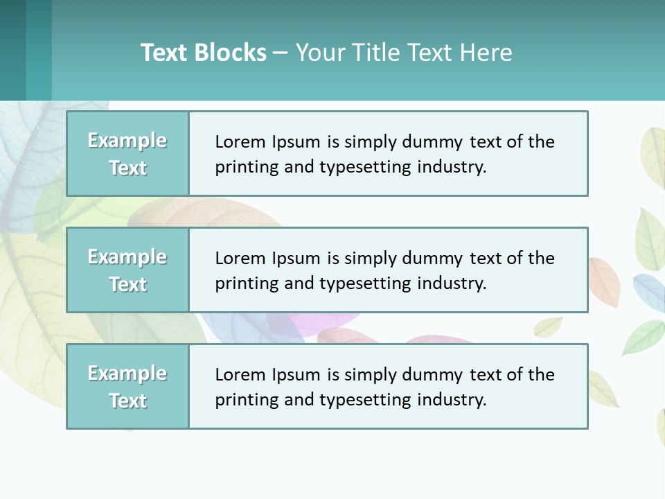 A Colorful Leaf Powerpoint Presentation Is Shown PowerPoint Template