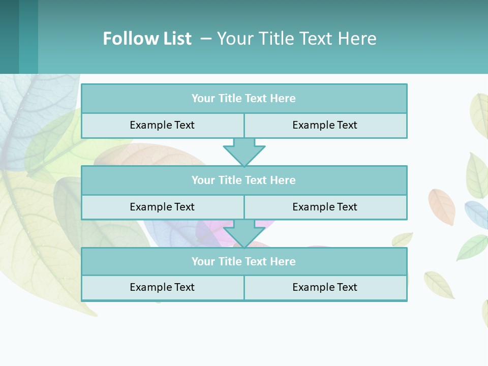 A Colorful Leaf Powerpoint Presentation Is Shown PowerPoint Template