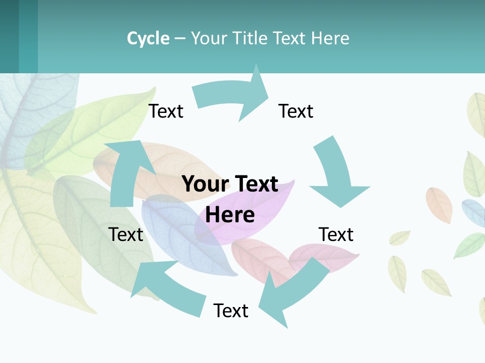A Colorful Leaf Powerpoint Presentation Is Shown PowerPoint Template