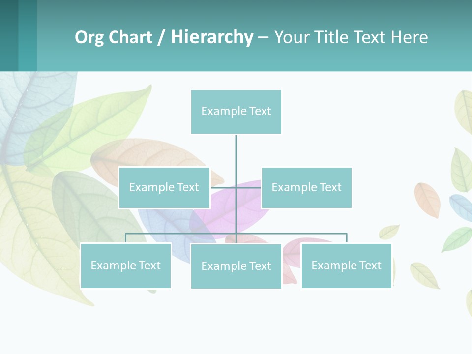 A Colorful Leaf Powerpoint Presentation Is Shown PowerPoint Template