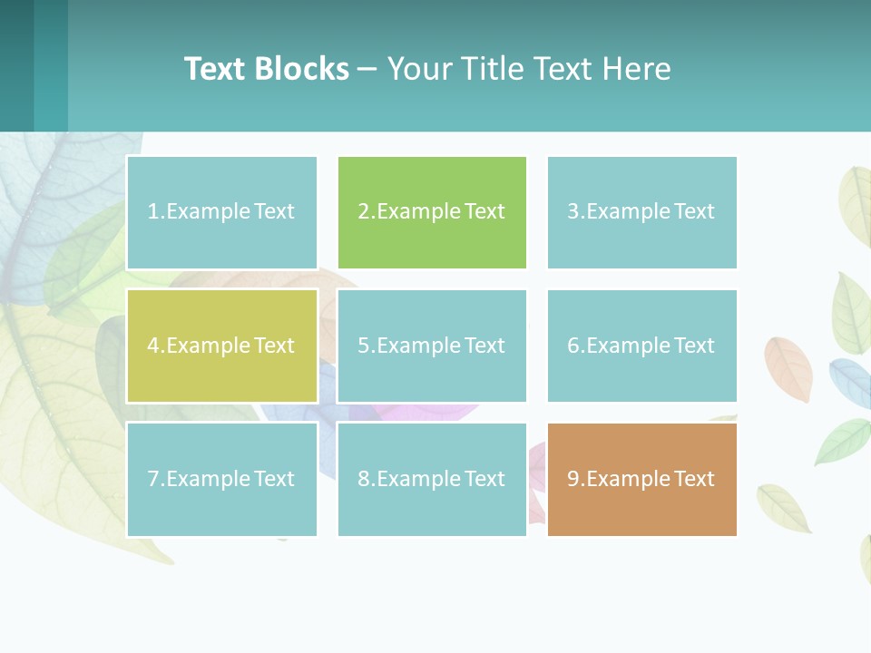 A Colorful Leaf Powerpoint Presentation Is Shown PowerPoint Template