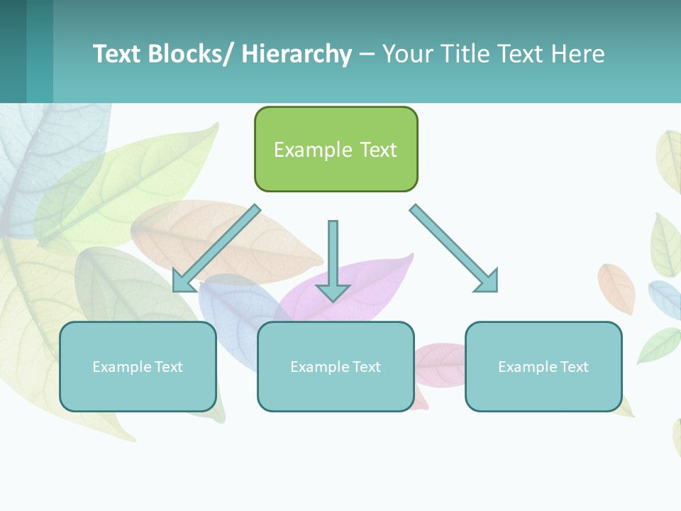 A Colorful Leaf Powerpoint Presentation Is Shown PowerPoint Template