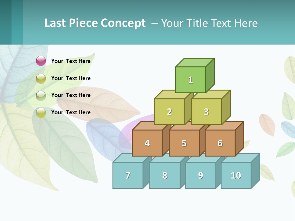A Colorful Leaf Powerpoint Presentation Is Shown PowerPoint Template