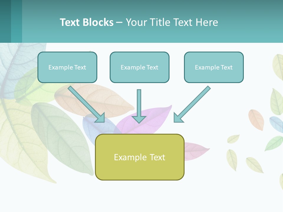 A Colorful Leaf Powerpoint Presentation Is Shown PowerPoint Template