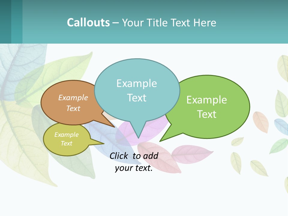 A Colorful Leaf Powerpoint Presentation Is Shown PowerPoint Template