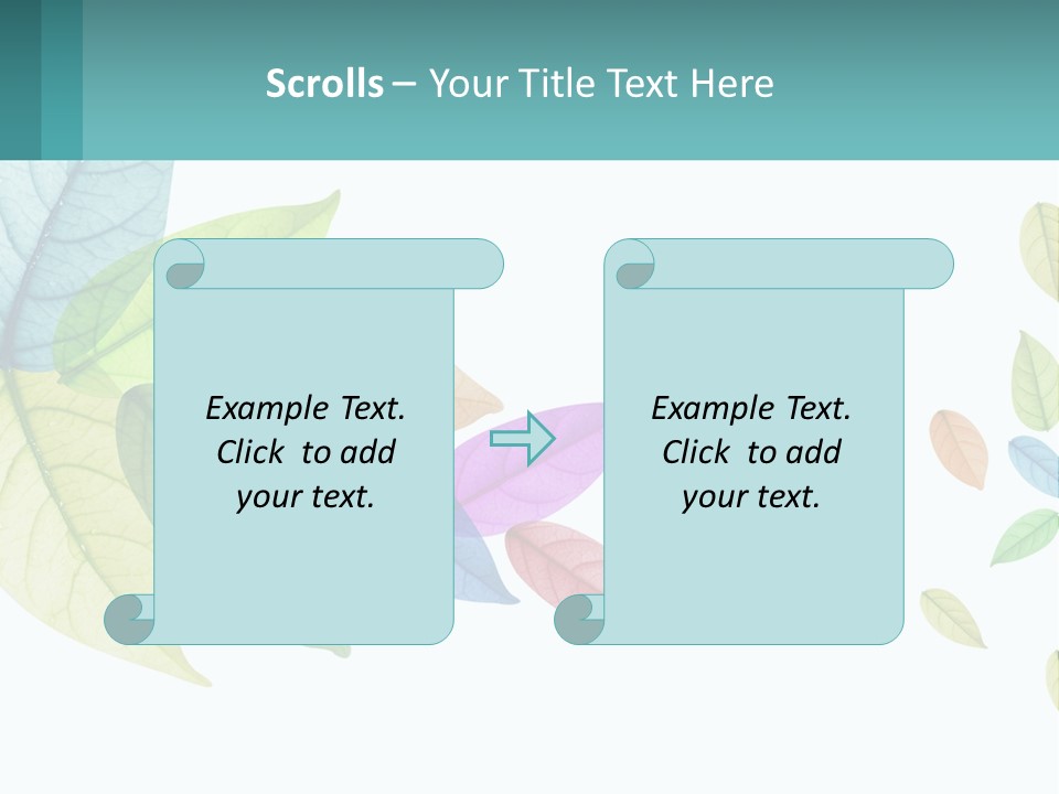 A Colorful Leaf Powerpoint Presentation Is Shown PowerPoint Template