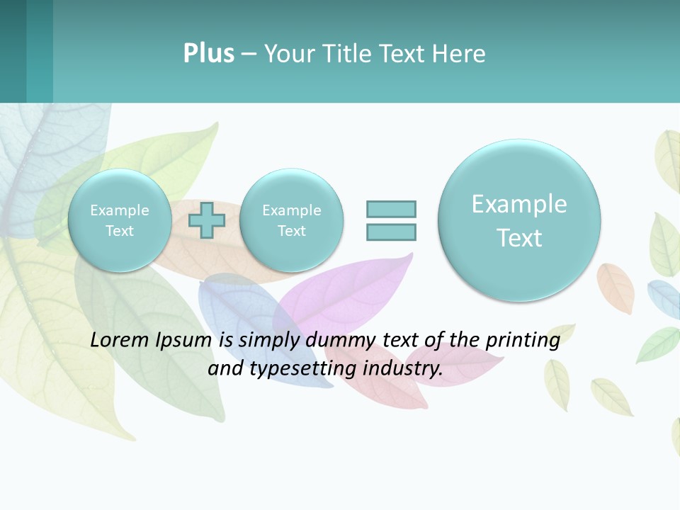 A Colorful Leaf Powerpoint Presentation Is Shown PowerPoint Template