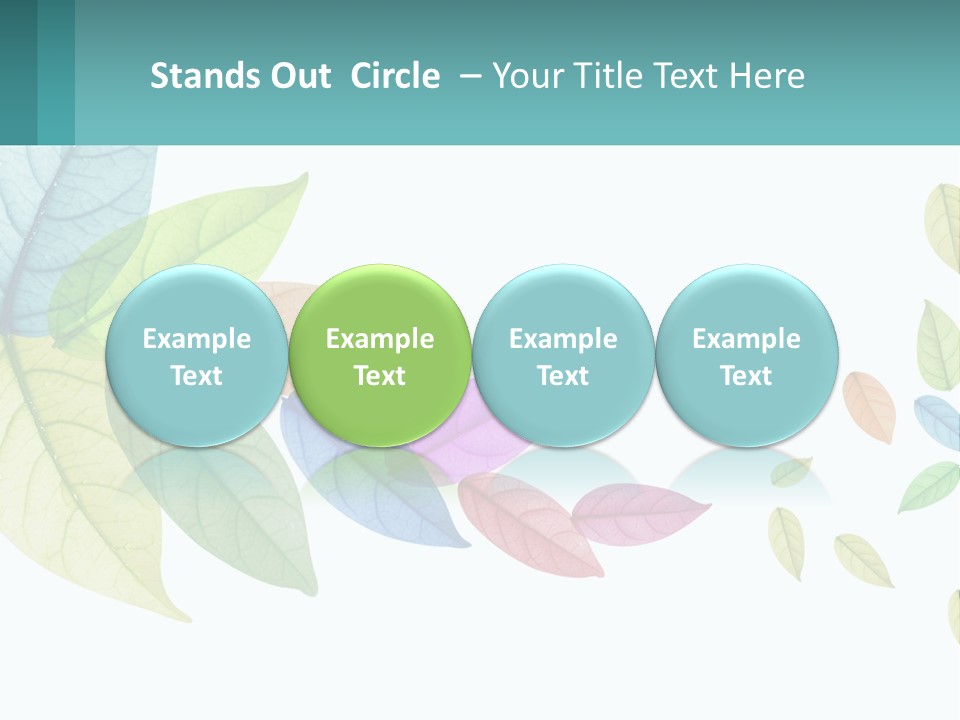 A Colorful Leaf Powerpoint Presentation Is Shown PowerPoint Template