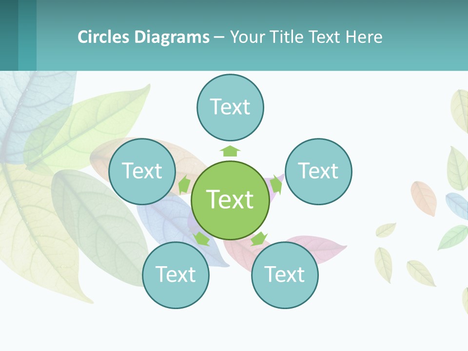 A Colorful Leaf Powerpoint Presentation Is Shown PowerPoint Template