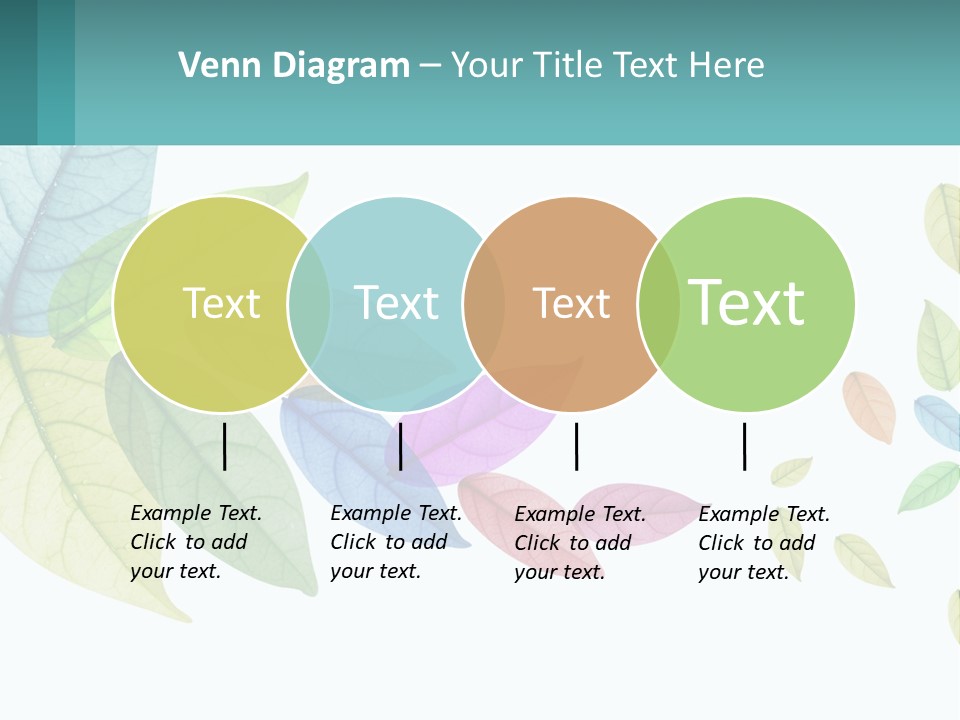 A Colorful Leaf Powerpoint Presentation Is Shown PowerPoint Template