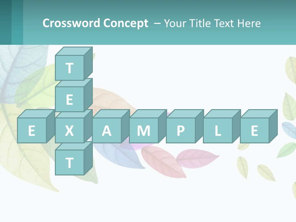 A Colorful Leaf Powerpoint Presentation Is Shown PowerPoint Template