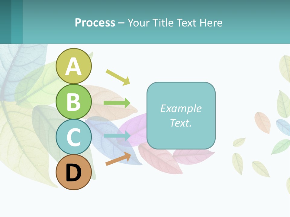 A Colorful Leaf Powerpoint Presentation Is Shown PowerPoint Template