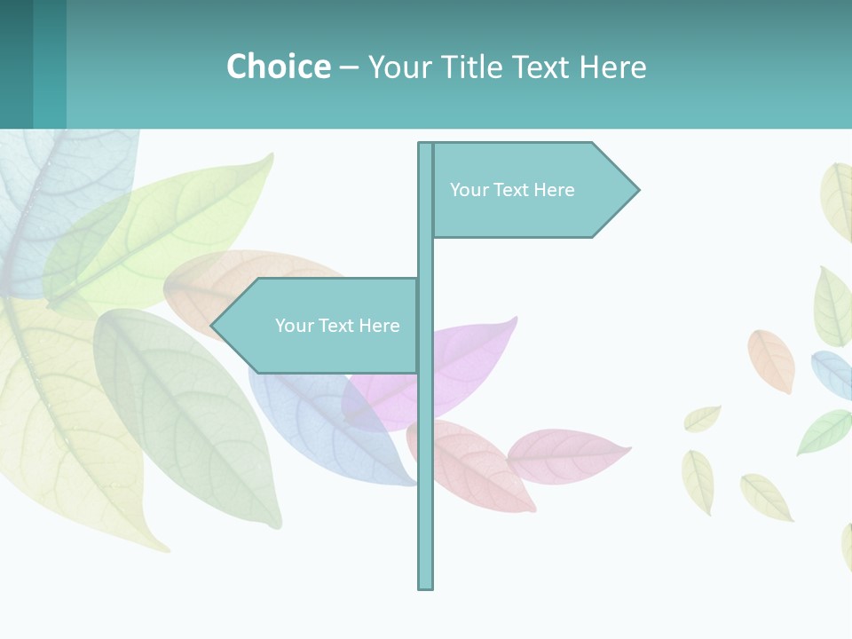 A Colorful Leaf Powerpoint Presentation Is Shown PowerPoint Template