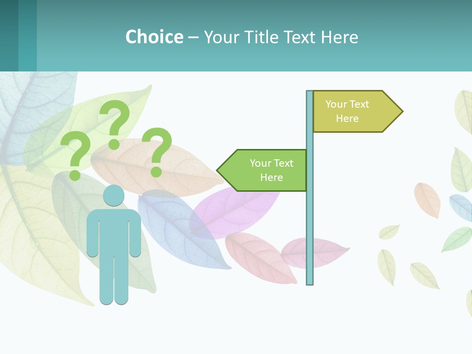A Colorful Leaf Powerpoint Presentation Is Shown PowerPoint Template