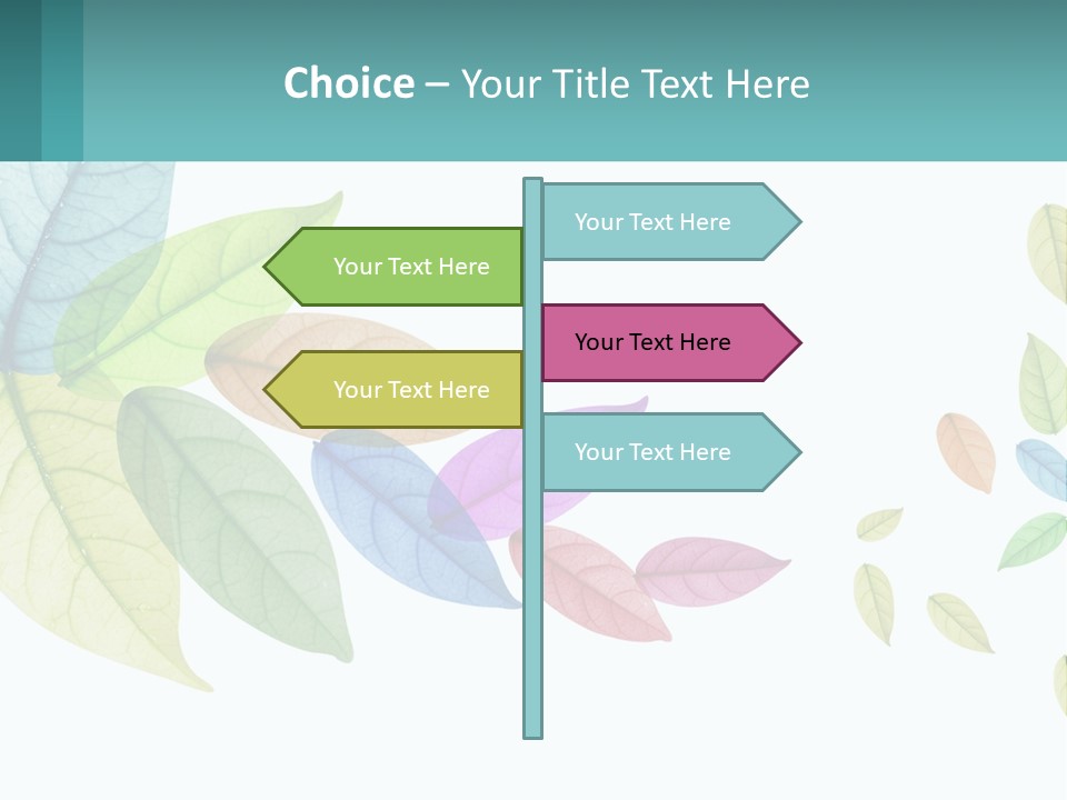 A Colorful Leaf Powerpoint Presentation Is Shown PowerPoint Template