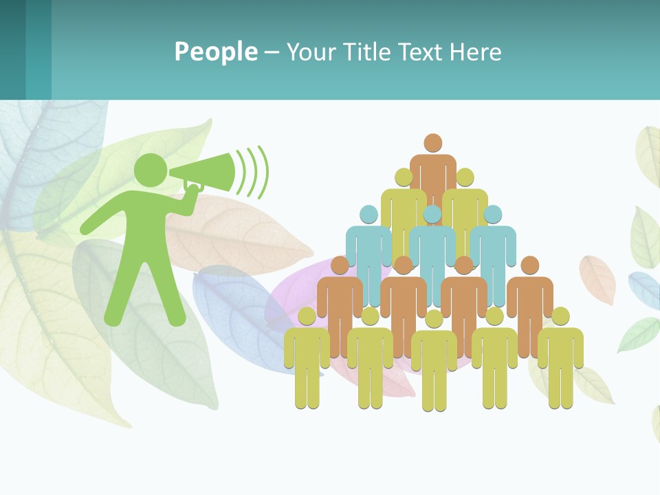 A Colorful Leaf Powerpoint Presentation Is Shown PowerPoint Template