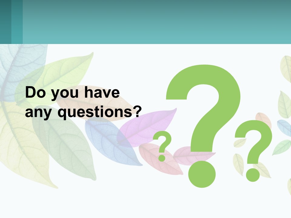 A Colorful Leaf Powerpoint Presentation Is Shown PowerPoint Template