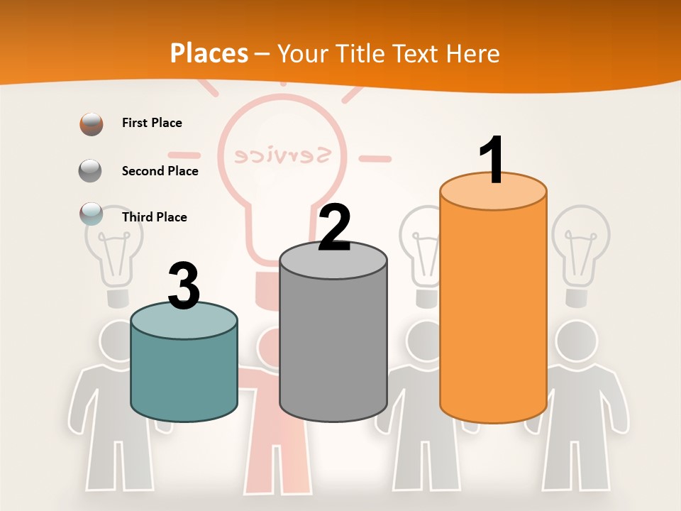 A Group Of People Standing In Front Of A Light Bulb PowerPoint Template