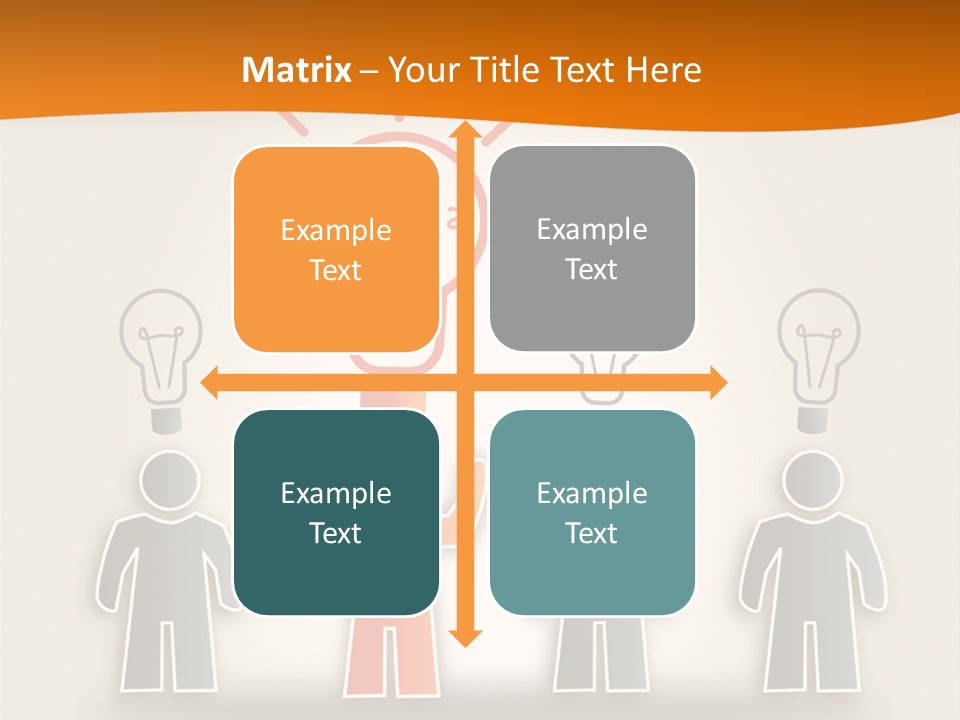 A Group Of People Standing In Front Of A Light Bulb PowerPoint Template