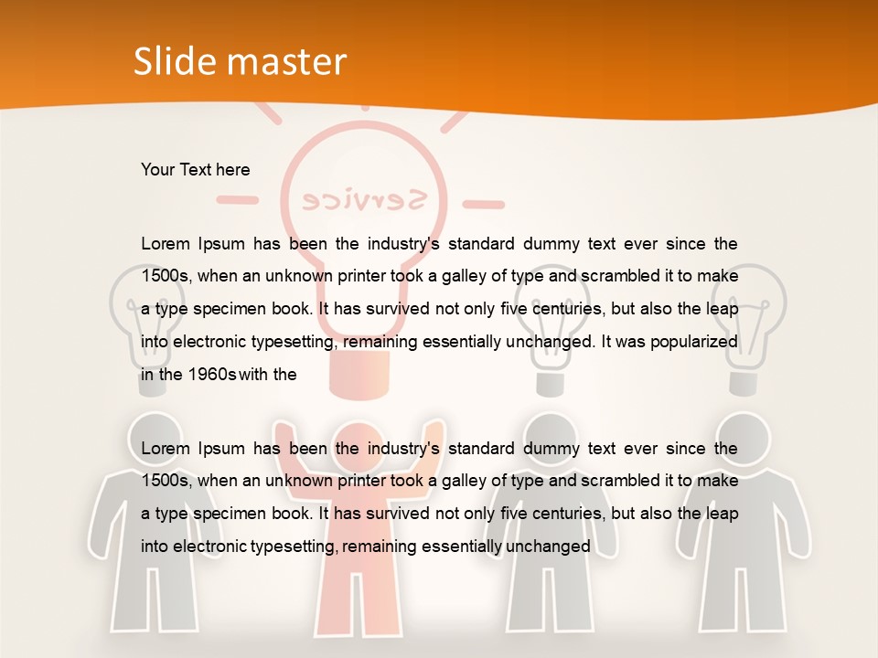 A Group Of People Standing In Front Of A Light Bulb PowerPoint Template