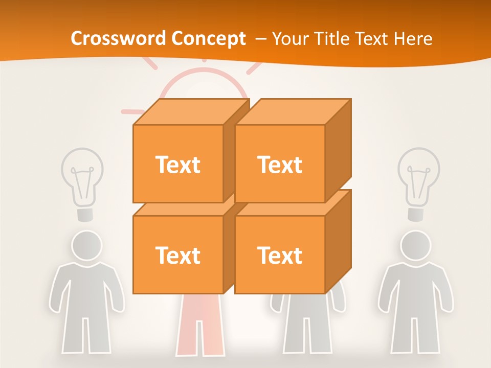 A Group Of People Standing In Front Of A Light Bulb PowerPoint Template