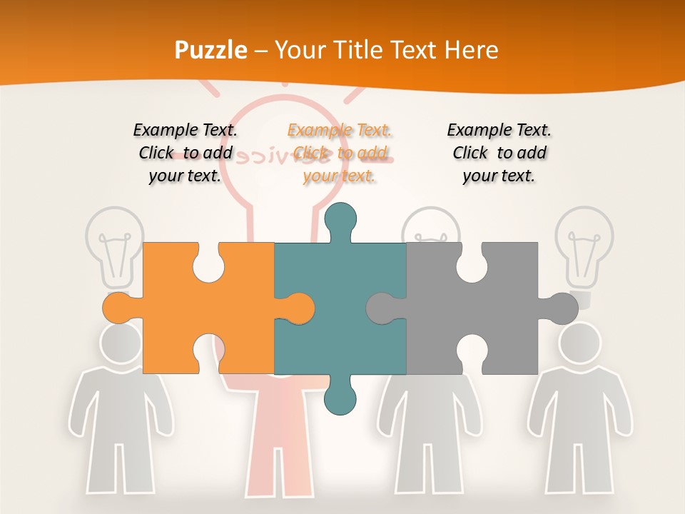 A Group Of People Standing In Front Of A Light Bulb PowerPoint Template