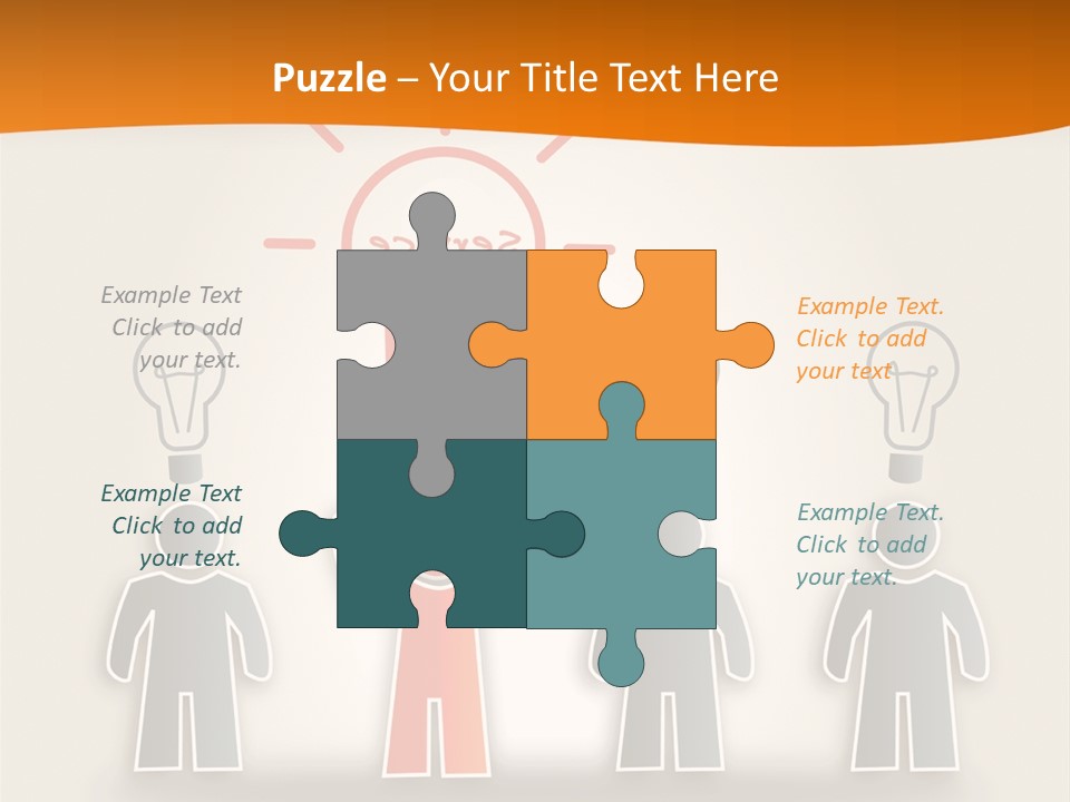 A Group Of People Standing In Front Of A Light Bulb PowerPoint Template