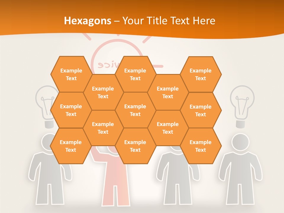 A Group Of People Standing In Front Of A Light Bulb PowerPoint Template