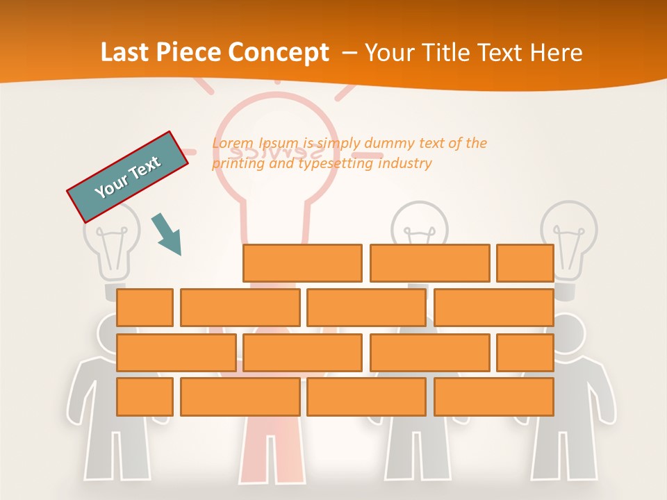 A Group Of People Standing In Front Of A Light Bulb PowerPoint Template