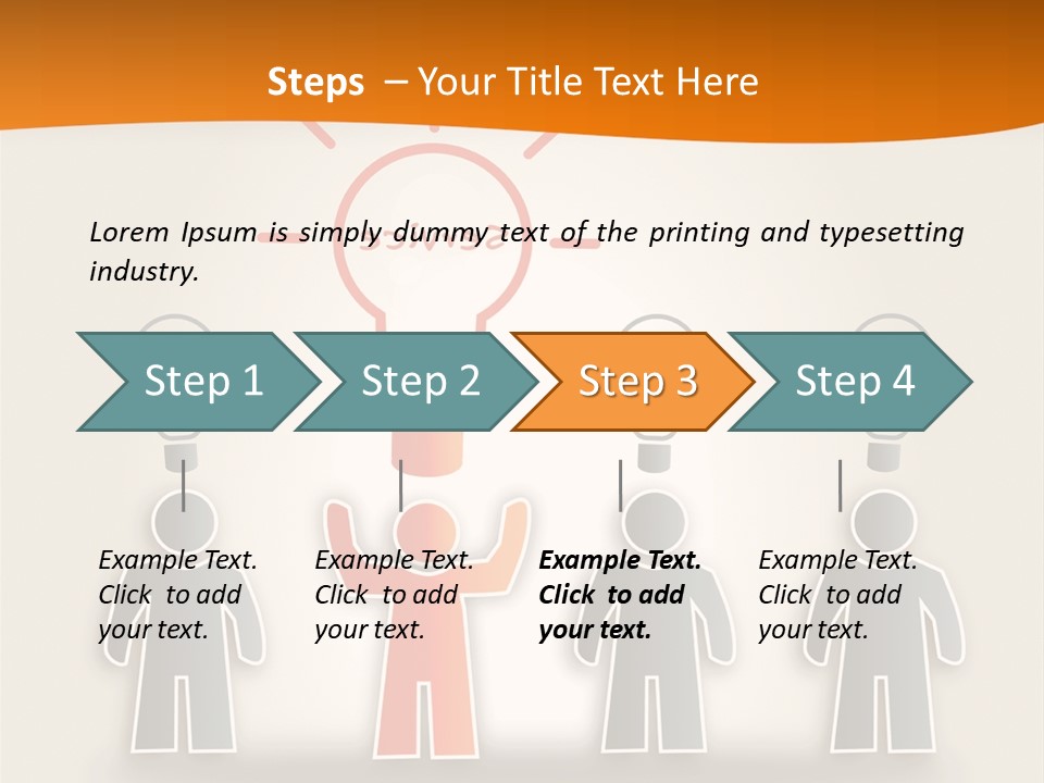 A Group Of People Standing In Front Of A Light Bulb PowerPoint Template