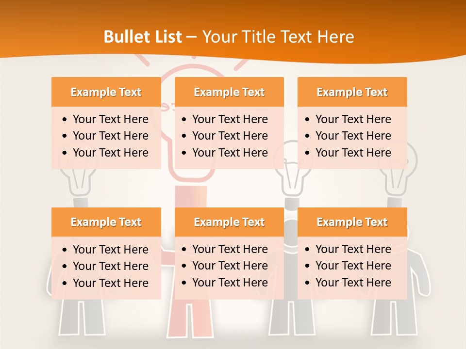 A Group Of People Standing In Front Of A Light Bulb PowerPoint Template