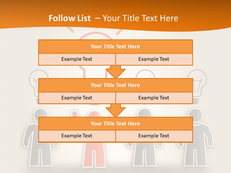 A Group Of People Standing In Front Of A Light Bulb PowerPoint Template