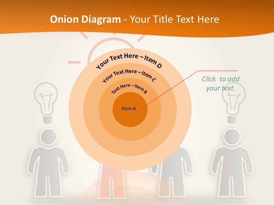 A Group Of People Standing In Front Of A Light Bulb PowerPoint Template