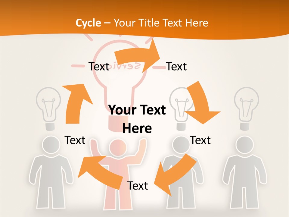 A Group Of People Standing In Front Of A Light Bulb PowerPoint Template