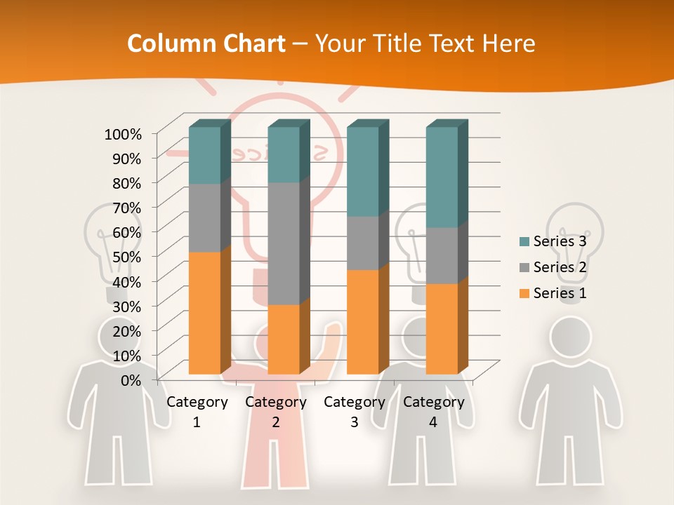 A Group Of People Standing In Front Of A Light Bulb PowerPoint Template