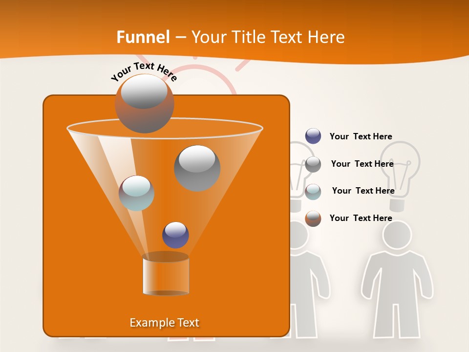 A Group Of People Standing In Front Of A Light Bulb PowerPoint Template