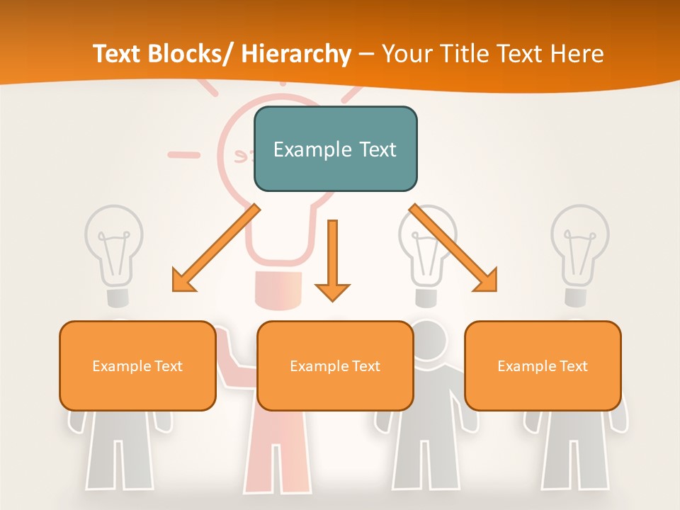 A Group Of People Standing In Front Of A Light Bulb PowerPoint Template