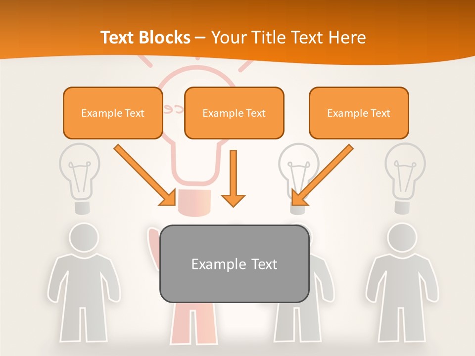 A Group Of People Standing In Front Of A Light Bulb PowerPoint Template