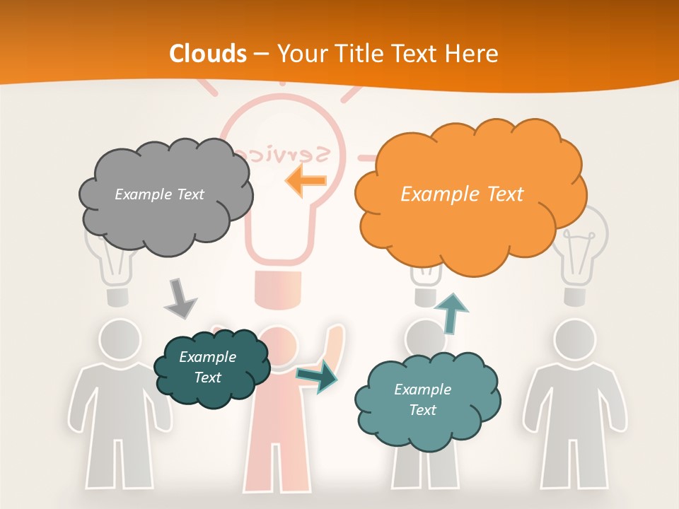 A Group Of People Standing In Front Of A Light Bulb PowerPoint Template