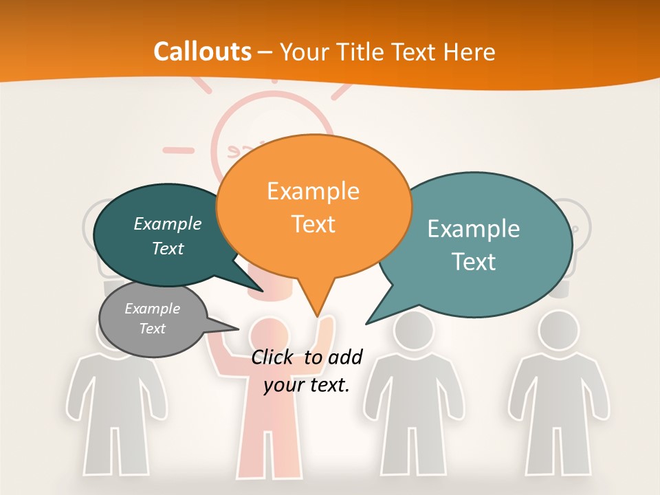 A Group Of People Standing In Front Of A Light Bulb PowerPoint Template